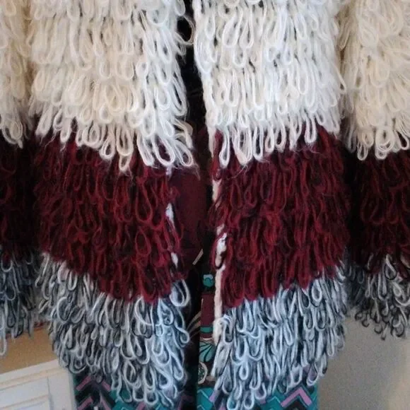 Hayden Shaggy Sweater. Y2k. Colorblock,  Austin Powers - Picture 3 of 8